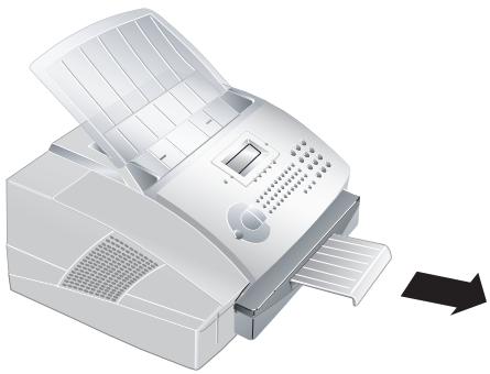 SAGEM LASERFAX 3260 - Extending the Print-out and fax outlet tray - 1