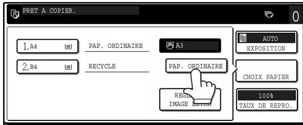 SAGEM MF 9325 - Configuration du type de papier dans le plateau d'alimentation auxiliaire - 6