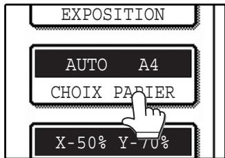 SAGEM MF 9325 - Assurez-vous qu'un format de PAPIER approprié est automatiquement sélectionné, ou sélectionnez-en un autre à l'aide de la touche [CHOIX PAPIER] - 1