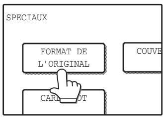 SAGEM MF 9325 - Appuyez sur la touche + puis sur FORMAT de l'original sur l'écran de menu des modes spéciaux. - 1