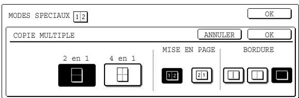 SAGEM MF 9325 - Appuyez sur la touche [COPIE MULTIPLE] sur l'écran de menu des MODES SPECIAUX. - 2