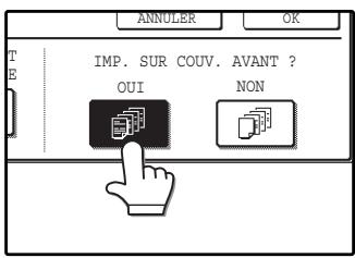 SAGEM MF 9325 - Spécifiez si vous souhaitez ou non une copie sur la couverture avant. - 1
