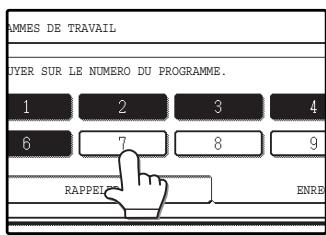 SAGEM MF 9325 - Sur l'écran d'enregistrement, appuyez sur un numéro de programme de 1 à 10. - 1