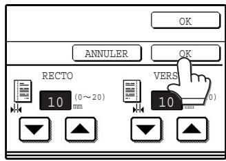 SAGEM MF 9325 - Ajustez la largeur de décalage et appuyez sur la touche [OK]. - 1