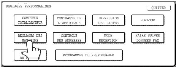 SAGEM MF 9325 - Appuyez sur la touche correspondant au réglage souhaité. l'écran des réglages apparait. - 1