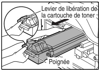 SAGEM MF 9325 - Retirez la cartouche de toner tout en appuyant sur le levier de libération. - 1