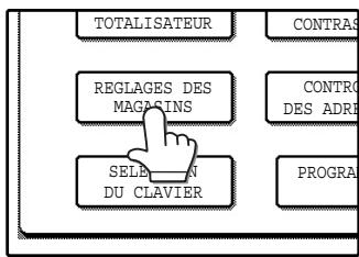 SAGEM MF 9325 - Appuyez sur la touche [reGLAGES DES MAGASINS] - 1