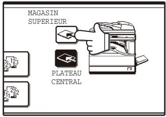 SAGEM MF 9325 - Appuyez sur le plateau de sortie que vous foulez utiliser. - 1