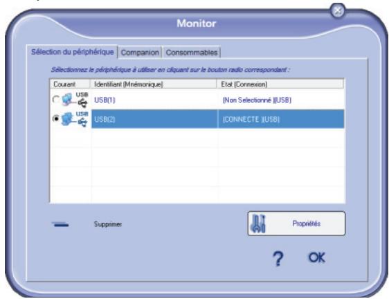 SAGEM MFD 6080 - Sélection du périhérique concernné - 1