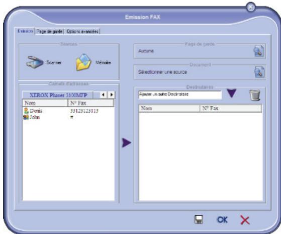 SAGEM MFD 6080 - Envoyer une télécopie à partir du disque dur ou du terminal - 2