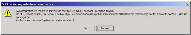 SAGEM OPEN LINE EVA - Cliquez sur le bouton lancer la restauration. - 1