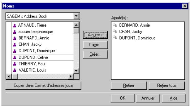 SAGEM OPEN LINE SERVER - Créer une liste de diffusion - 2