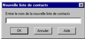 SAGEM OPEN LINE SERVER - Créer une liste de contacts - 1