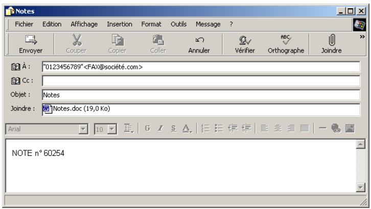 SAGEM OPEN LINE SERVER - Envoyer un fax sans utiliser le carnet d'adresses - 1