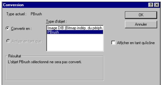 SAGEM OPEN LINE SERVER - Pour convertir un objet - 1