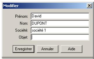 SAGEM OPEN LINE SERVER - Modifier les informations d'un fax - 1