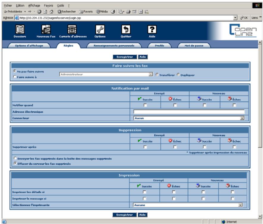 SAGEM OPEN LINE SERVER - Options - 2
