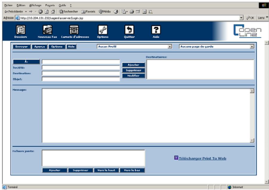 SAGEM OPEN LINE SERVER - Envoyer un fax - 1