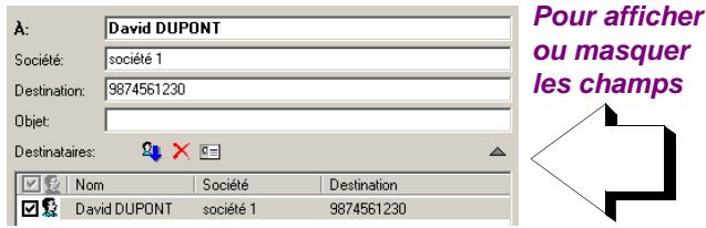 SAGEM OPEN LINE SERVER - Choisir un destinataire - 1