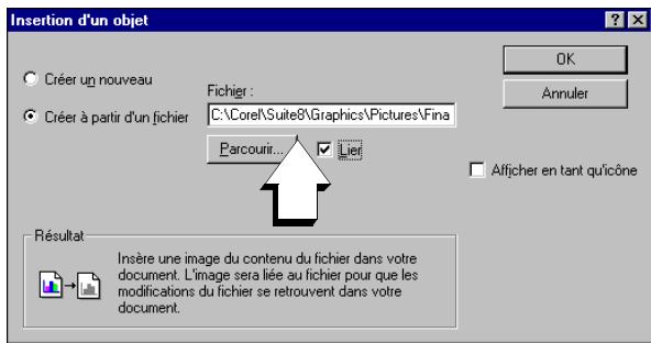 SAGEM OPEN LINE SERVER - Créer un lien vers des objets OLE 2.0 - 1