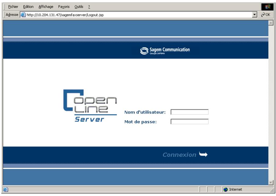 SAGEM OPEN LINE SERVER - Connexion du client léger - 1