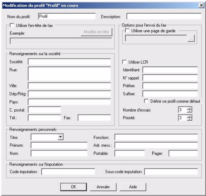 SAGEM OPEN LINE SERVER - Créer un profil - 3