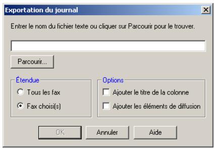 SAGEM OPEN LINE SERVER - Exporter le journal - 1