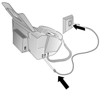 SAGEM PHILIPS MAGIC5 ECO VOICE DECT - Raccorder le cable téléphonique - 2