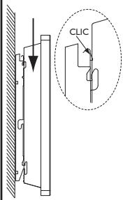 SAUTER PERLE - 5/ Het stralingspaneel op het bevestigingsystem ophangen - 3