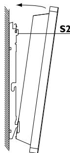 SAUTER PERLE - 5/Verrouiller le panneau rayonnant sur la patte d'accrochage - 2