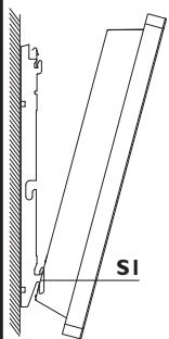 SAUTER PERLE - 5/Verrouiller le panneau rayonnant sur la patte d'accrochage - 1
