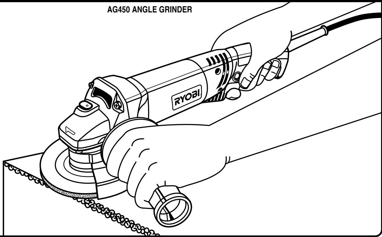 RYOBI AG450 - TYPICAL APPLICATION - 1