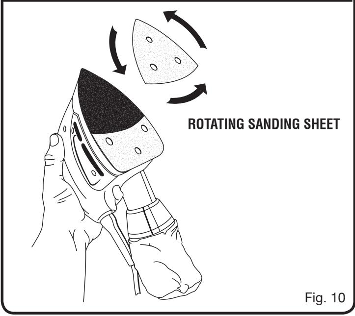 RYOBI CFS1502 - ROTATING THE SANDING SHEETS - 3