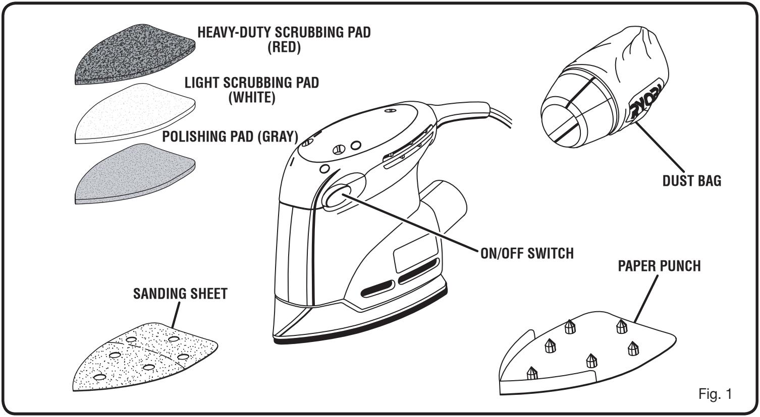 RYOBI CFS1502 - PRODUCT SPECIFICATIONS - 1