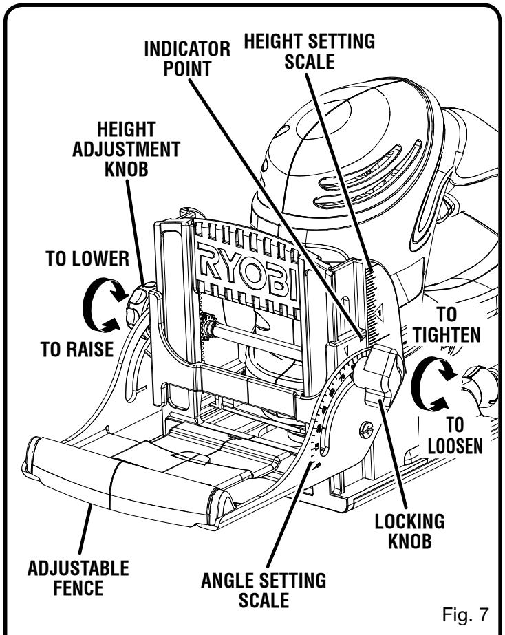 RYOBI JM82K - SETTING THE FENCE ANGLE - 1