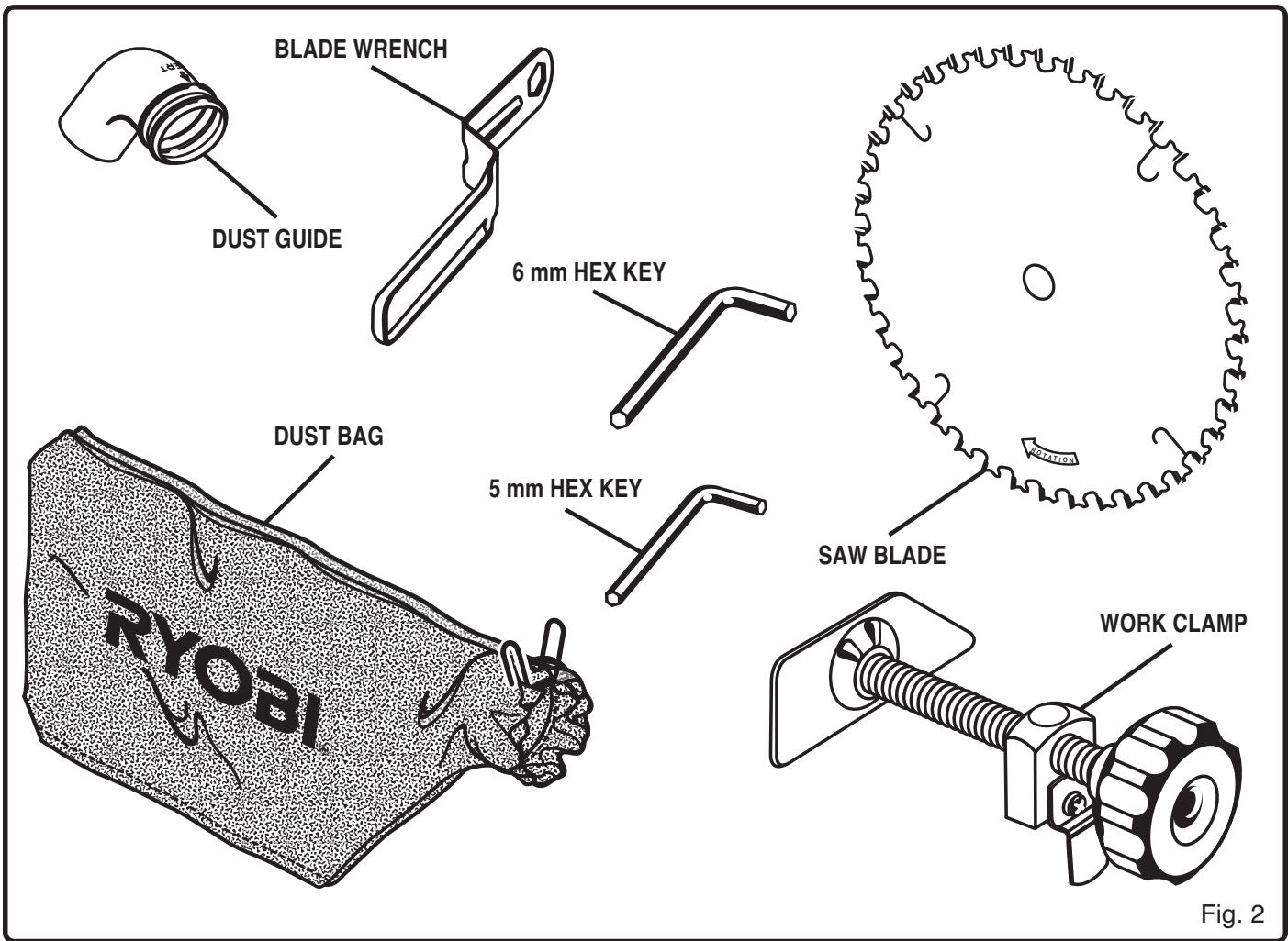 RYOBI MS181 - LOOSE PARTS LIST - 1