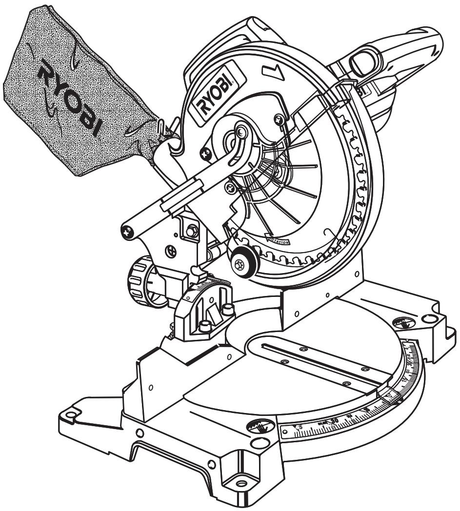RYOBI MS181 - OPERATOR'S MANUAL 8-1/4 in. (209.6 mm) Cordless Compound Miter Saw Model MS181 - 1