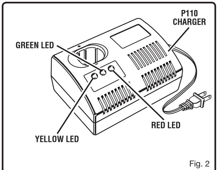 RYOBI P220 - CHARGING THE BATTERY PACK - 1