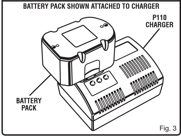 RYOBI P220 - CHARGING THE BATTERY PACK - 2