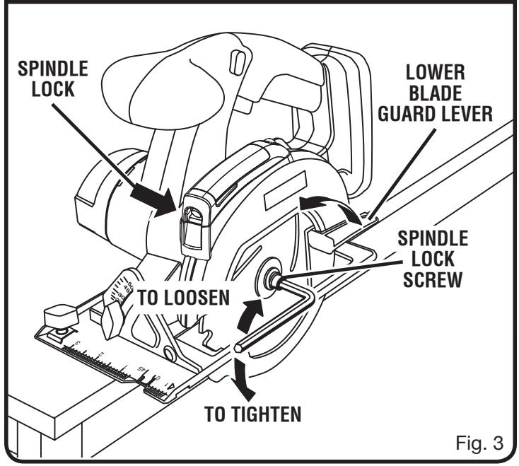 RYOBI P500 - REMOVING THE BLADE - 2