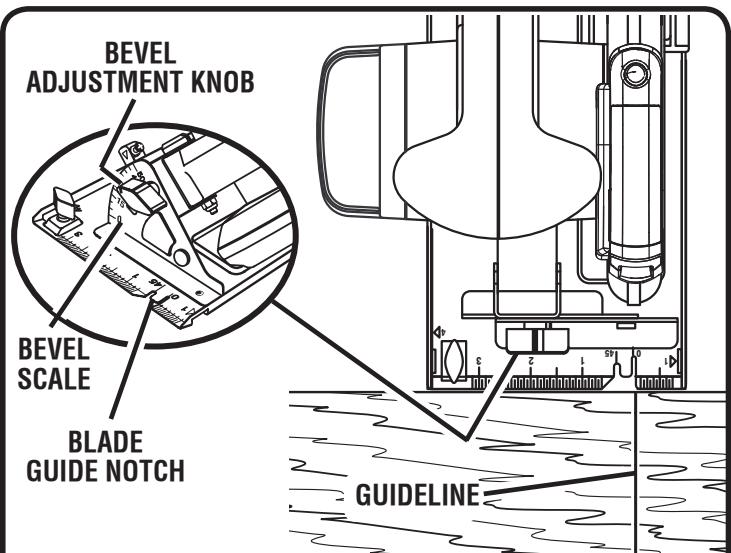 RYOBI P500 - MAKING A BEVEL CUT - 1