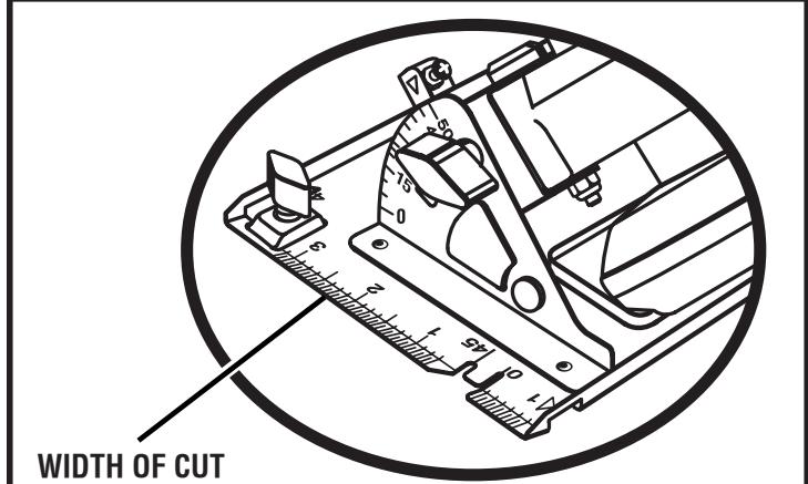 RYOBI P500 - WIDTH OF CUT SCALE - 3