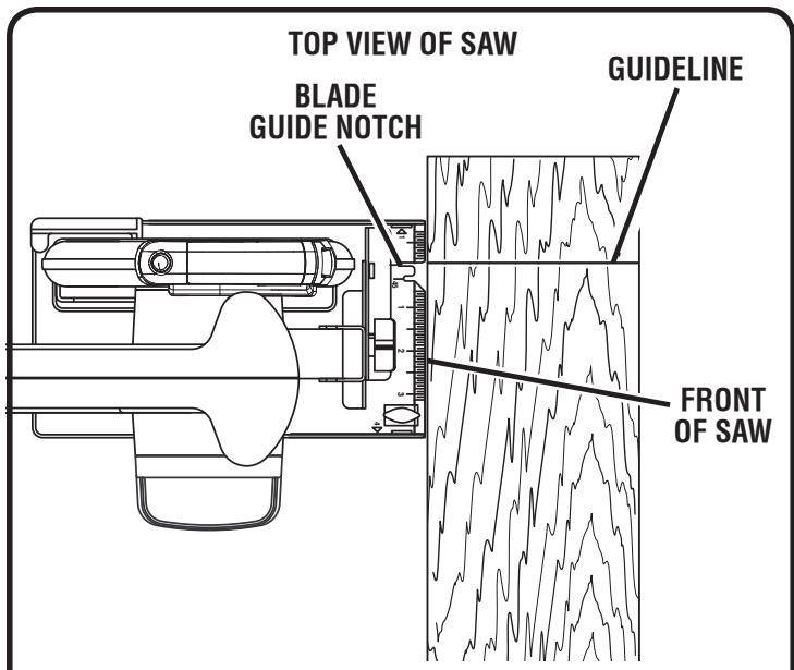 RYOBI P500 - WIDTH OF CUT SCALE - 1