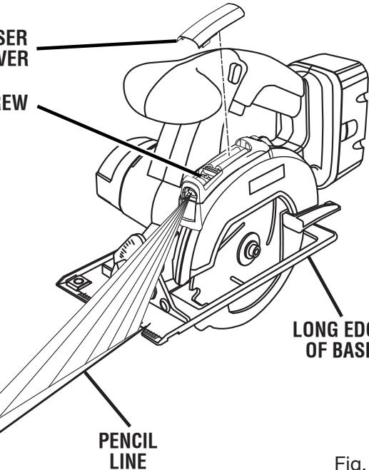 RYOBI P500 - ADJUSTING THE LASER - 3