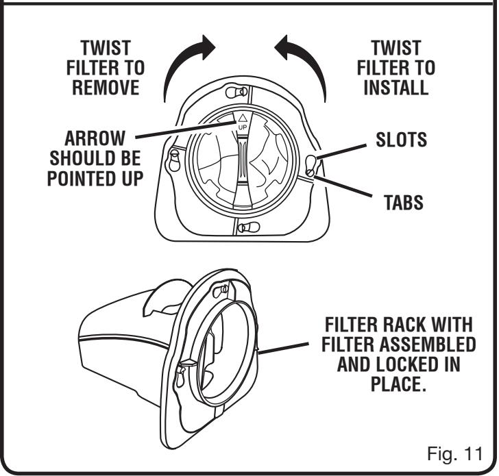 RYOBI P710 - REPLACING THE FILTER - 3