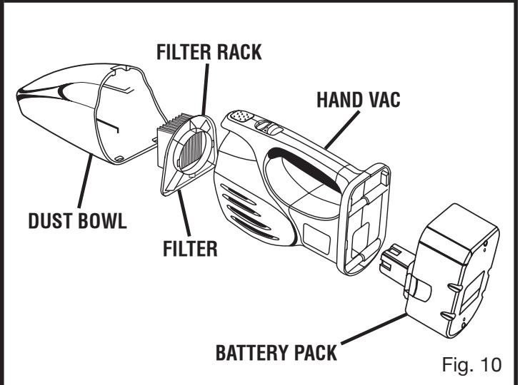 RYOBI P710 - REPLACING THE FILTER - 2