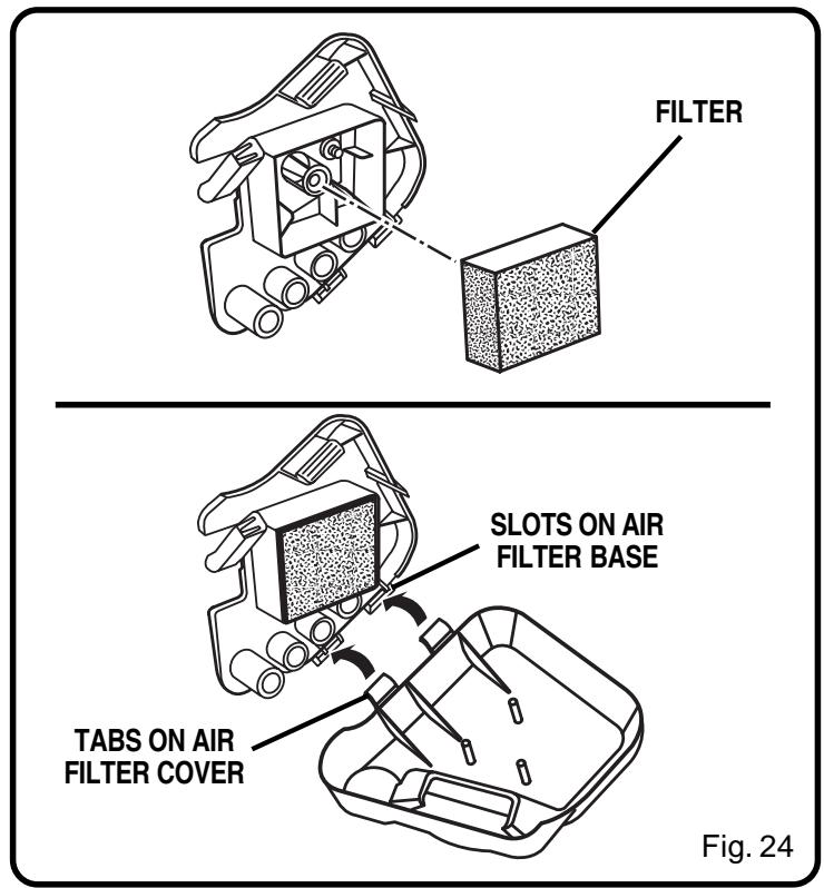 RYOBI PBC-3046B - REPLACING AND CLEANING AIR FILTER - 2