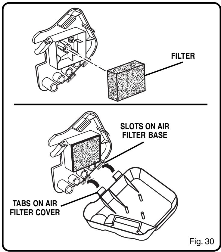 RYOBI RY30000 - REPLACING AND CLEANING AIR FILTER - 2