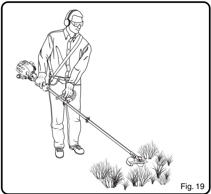 RYOBI RY30000 - OPERATING THE BRUSHCUTTER - 1