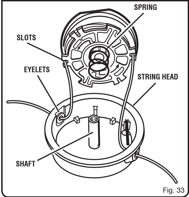 RYOBI RY52002 - To remove the spool retainer: - 2